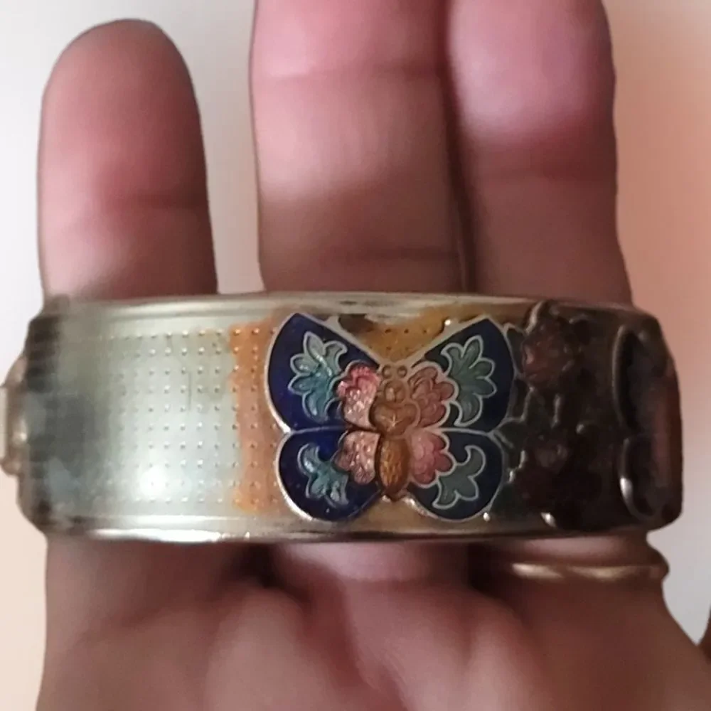 Cloisonne Butterfly Bracelet